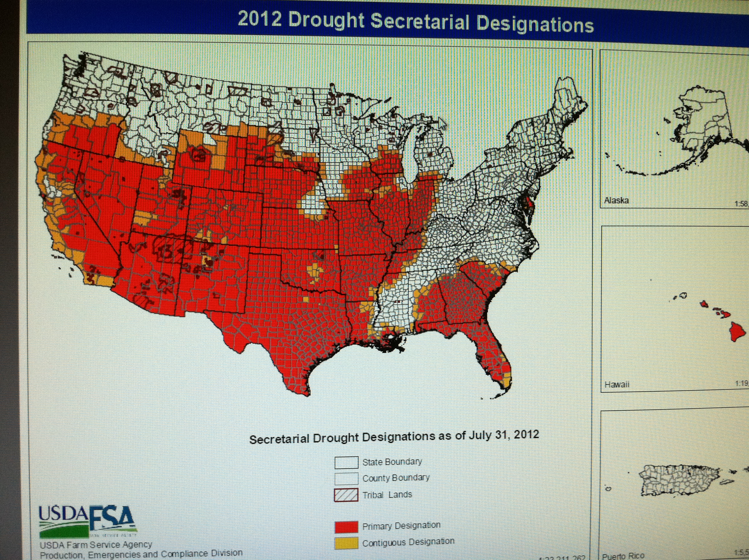 USDA Announces Disaster Declarations For 218 Drought-Affected Counties