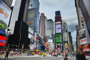 NEW YORK CITY - SEP 5: Times Square, featured with Broadway Thea