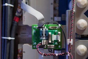 The digital controller board could be the target of cyber attacks. Attackers would attempt to take control of the digital controller or trick it into thinking it needs to react to falsified signals. Photo: Matt Reynolds/University of Arkansas