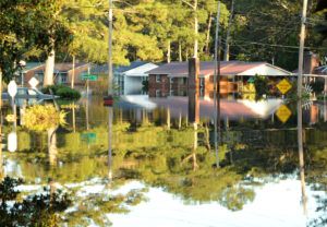 Floodwaters in Lumberton, N.C., after Hurricane Matthew.  Photo: FEMA/Jocelyn Augustino