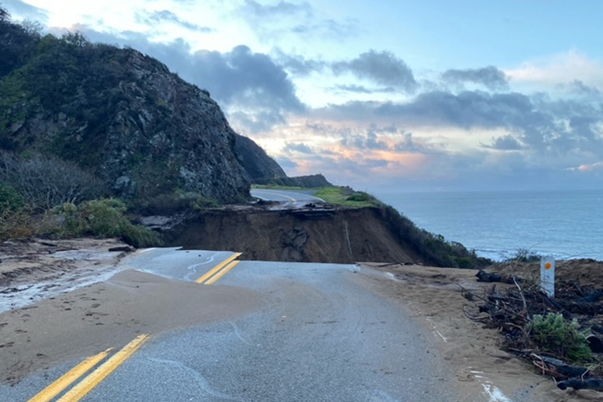 Crews Work to Repair WashedOut Scenic Highway Near Big Sur