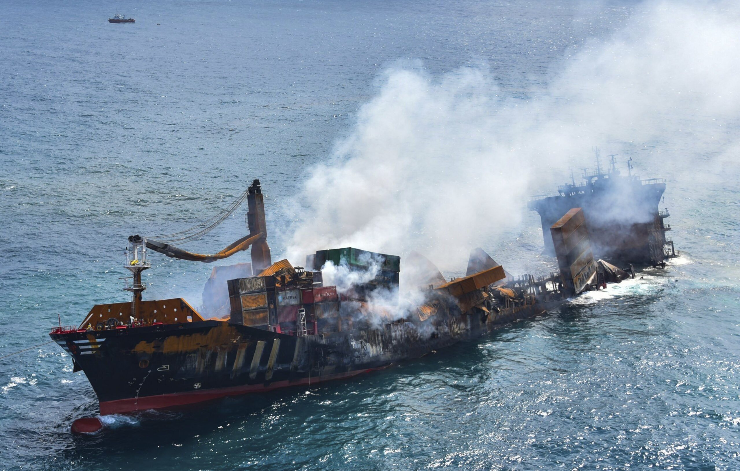 Data Recovered As Ship With Chemicals Sinking Off Sri Lanka 